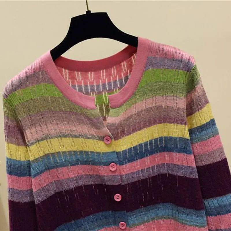 Myrna | Vintage Inspired Striped Cardigan