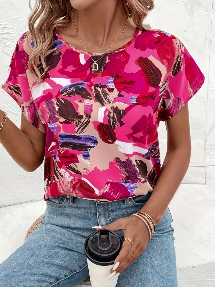 Trudy | Colourful blouse with playful print