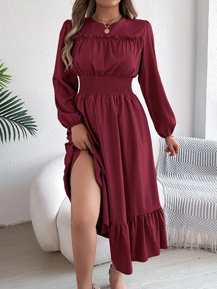 Teresa | Ruffled Longsleeve Midi Dress