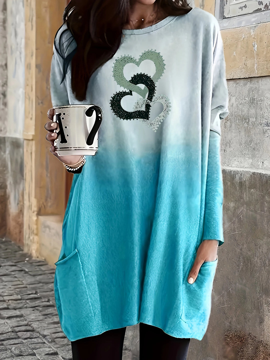 Isolde | Elegant Gradient Long Sleeve Top