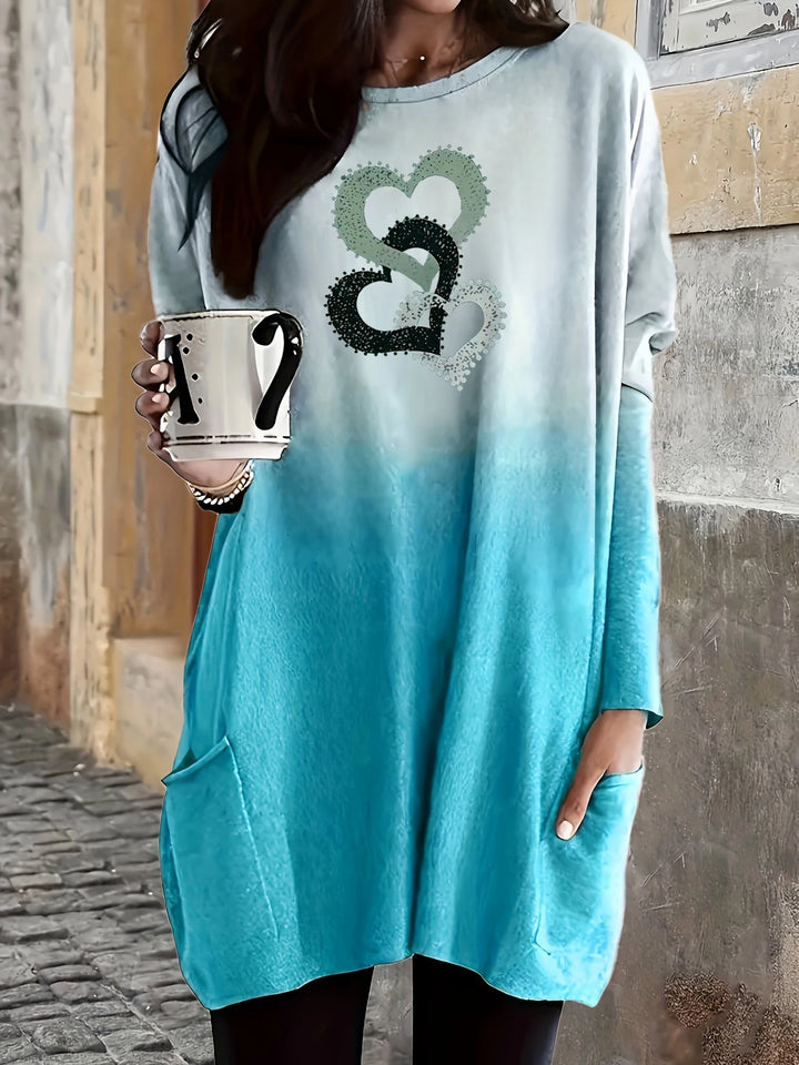 Isolde | Elegant Gradient Long Sleeve Top