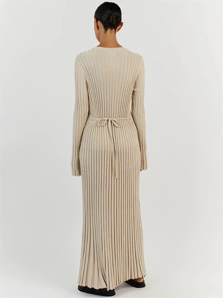 Caroline | Ribbed Maxi Dress