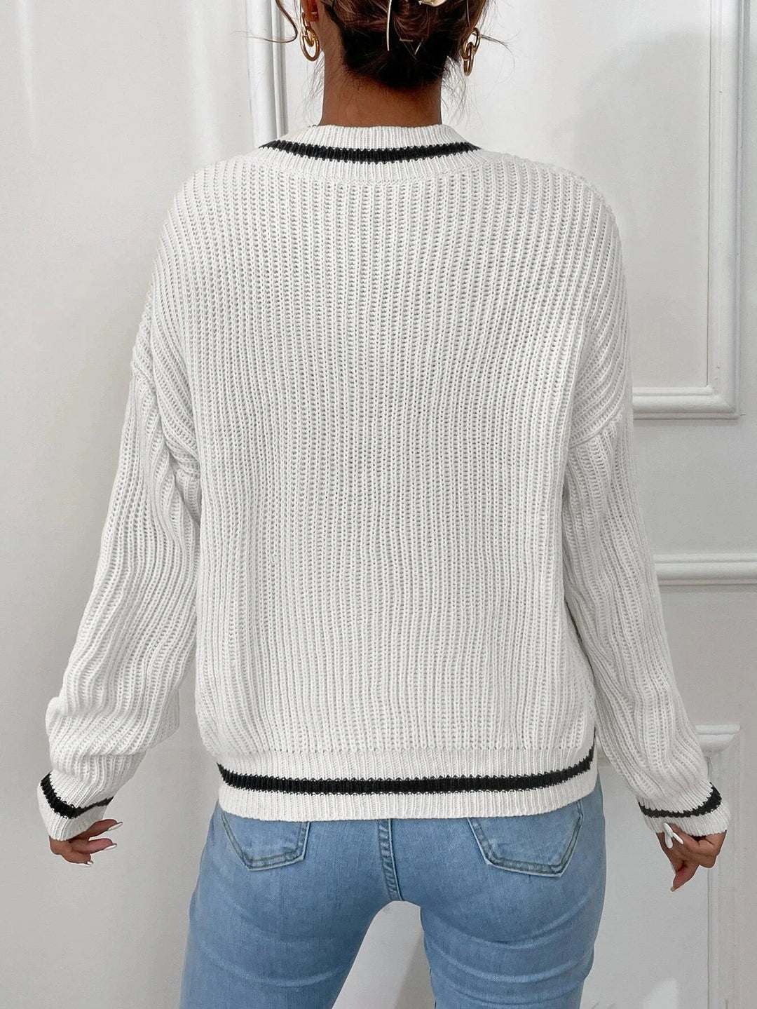 Marina | Striped Waffle Knit Jumper