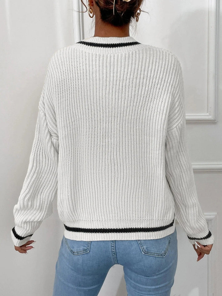 Marina | Striped Waffle Knit Jumper