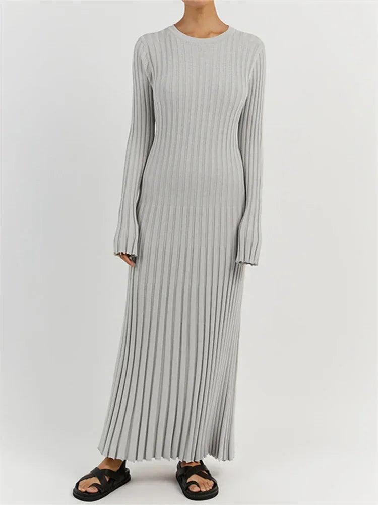 Caroline | Ribbed Maxi Dress