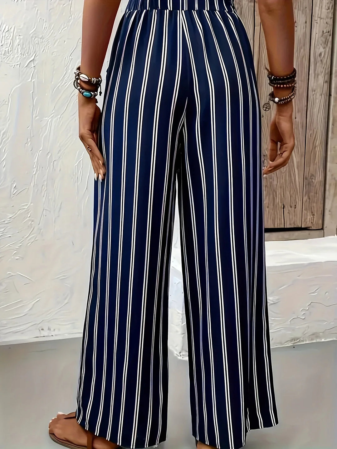 Abby | Striped Trousers with Wide Legs