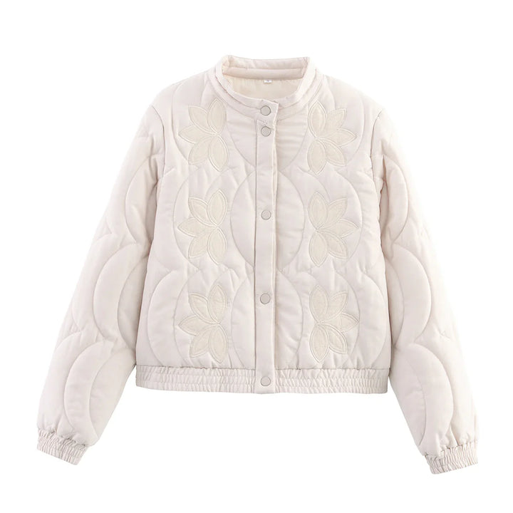 Evangeline | Quilted Embroidered Short Jacket