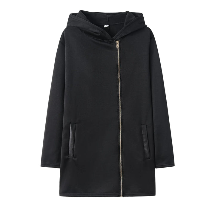 Delilah | Loose-fitting coat with hood and side zip