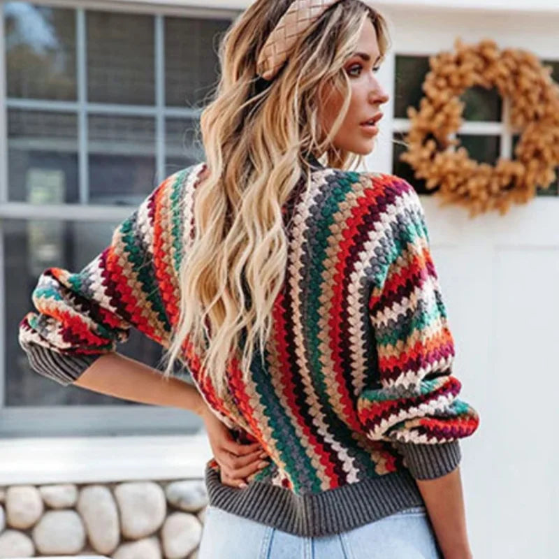 Amalia | Retro Multicoloured Cardigan