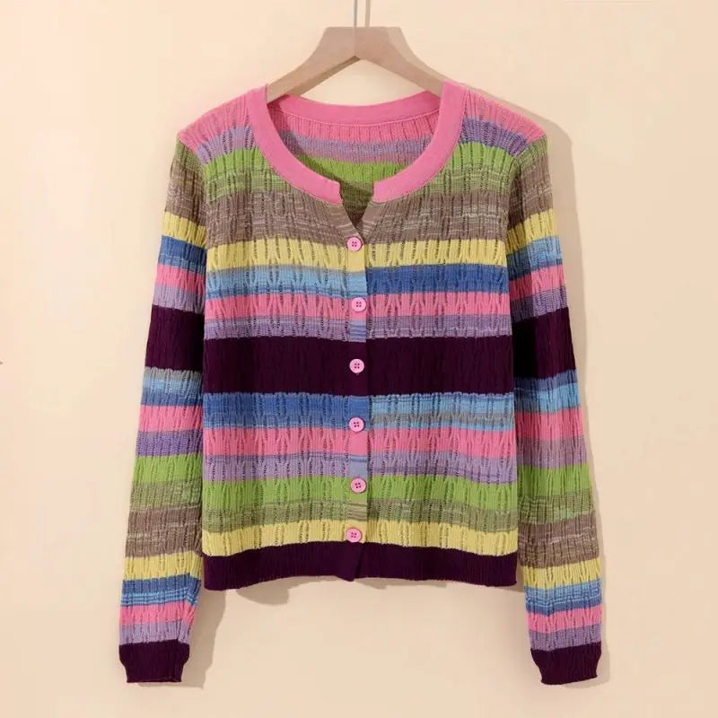 Myrna | Vintage Inspired Striped Cardigan