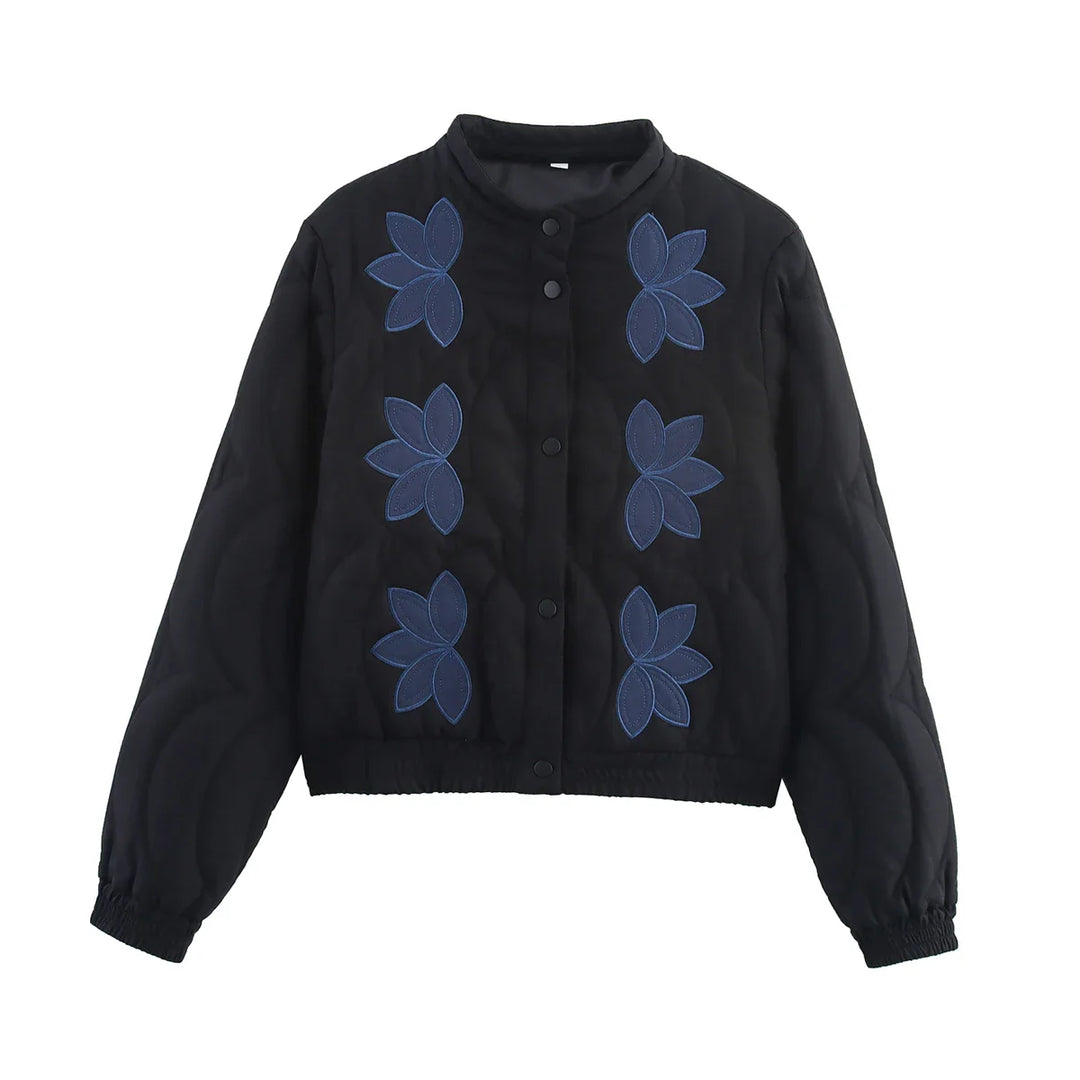 Evangeline | Quilted Embroidered Short Jacket