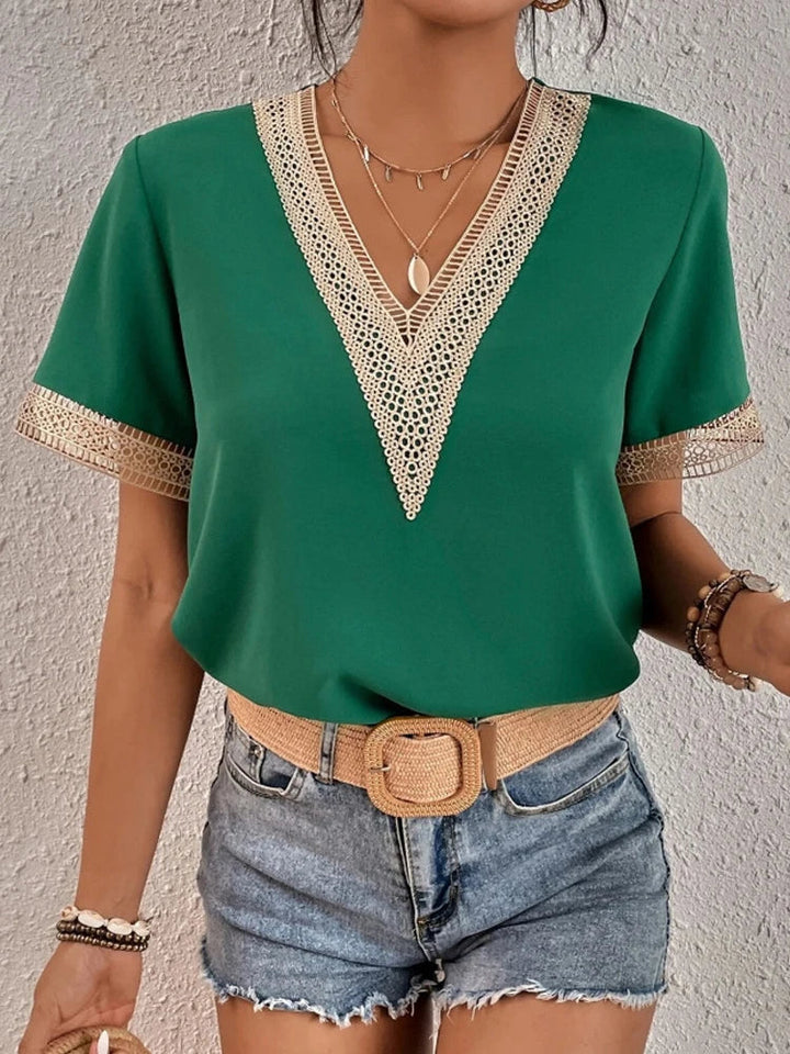 Davina | Elegant blouse with luxury lace details