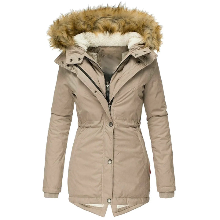 Sabrina | Slim fit winter coat with hood and collar