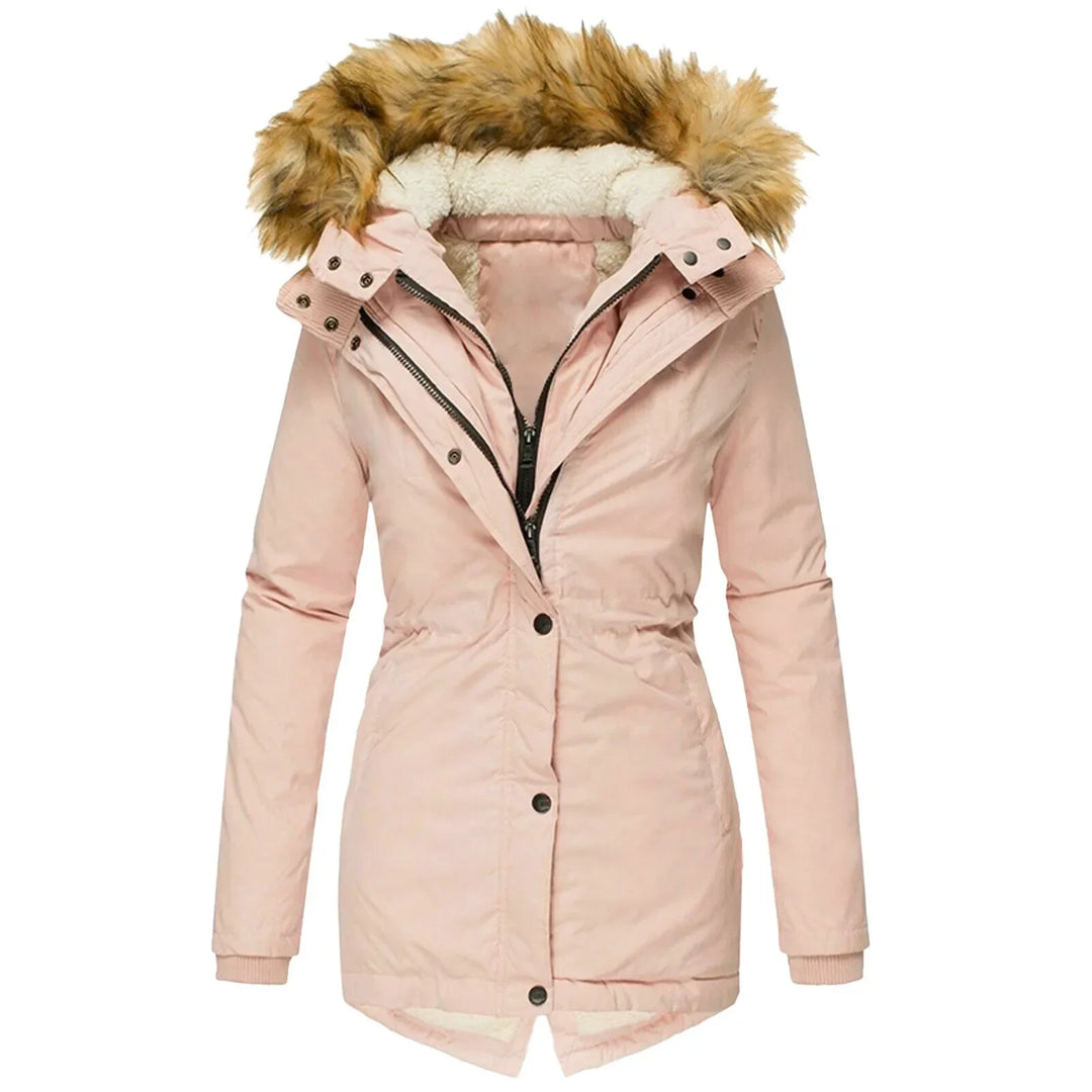 Sabrina | Slim fit winter coat with hood and collar