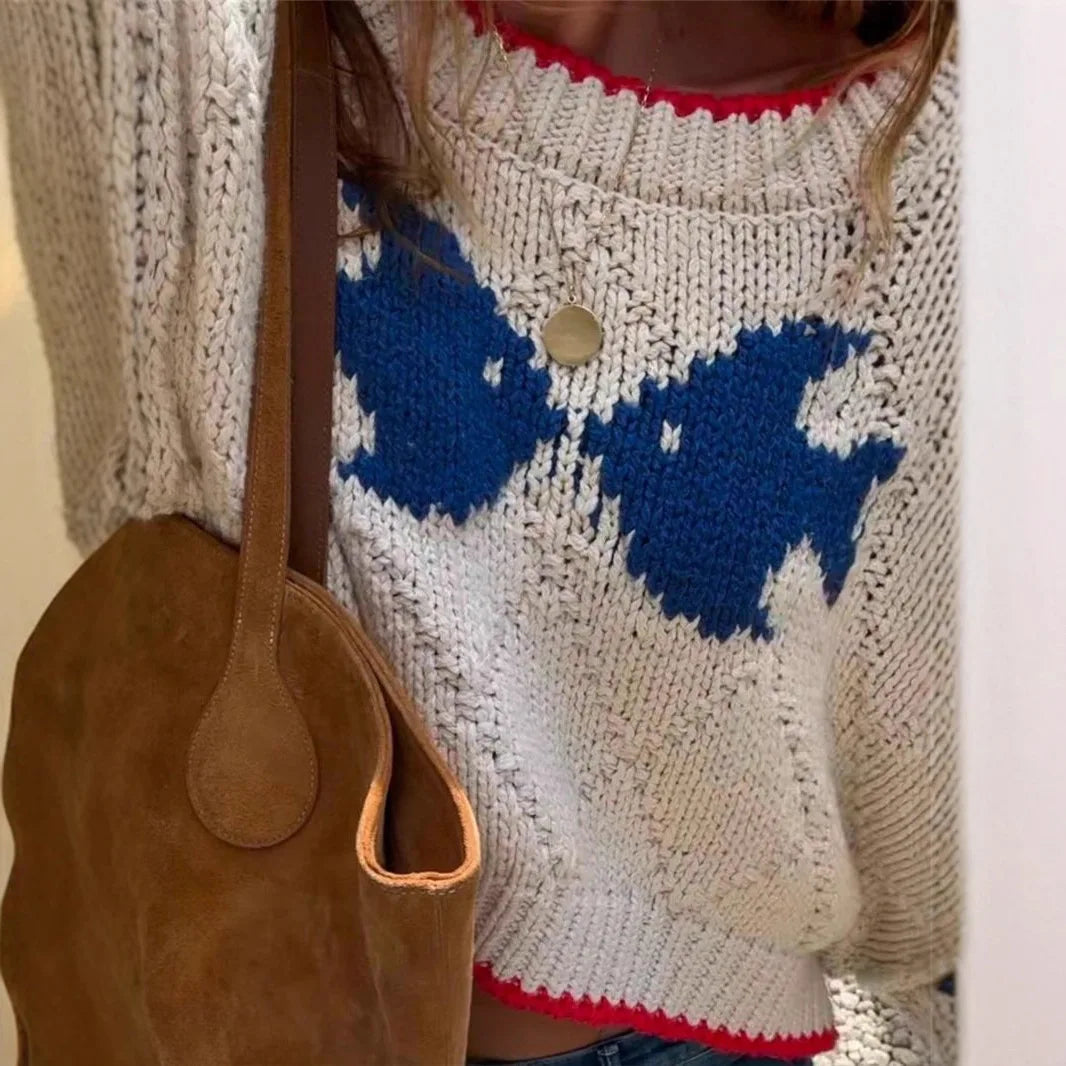 Harper | Oversized Fish Print Sweater