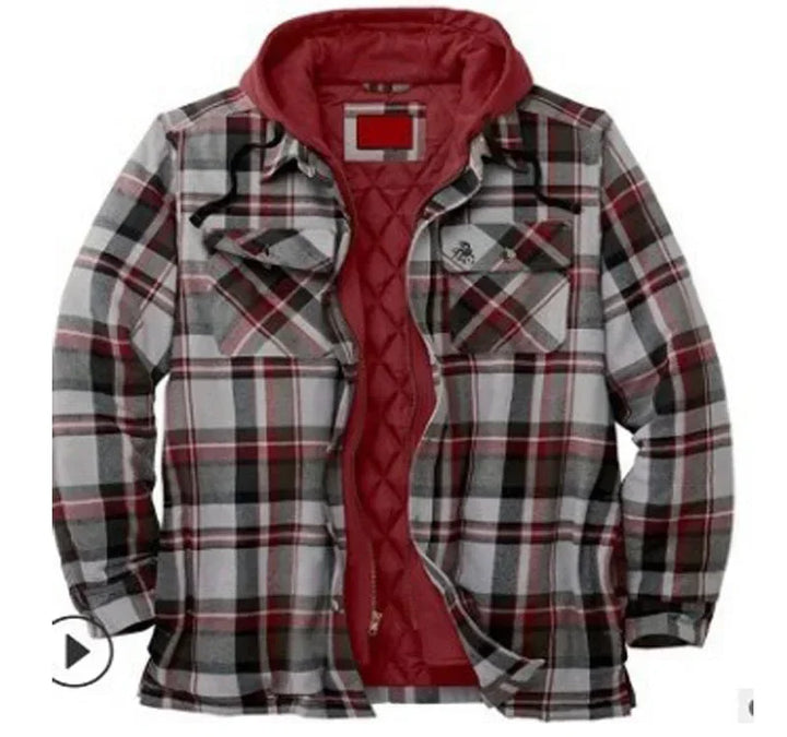 Miles | Plaid Winter Jacket with Hood