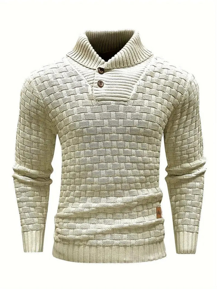 Keith | Premium Button-Up Turtleneck Sweater