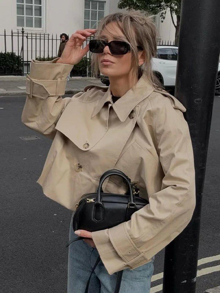 Matilda | Loose-fitting bomber jacket with zip and stand-up collar