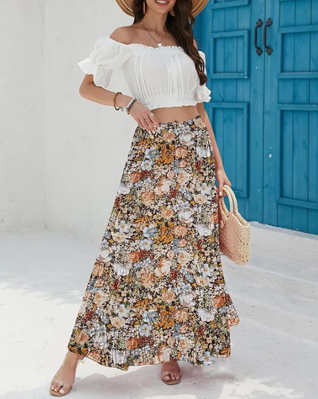 Anka | Colourful Maxi Skirt