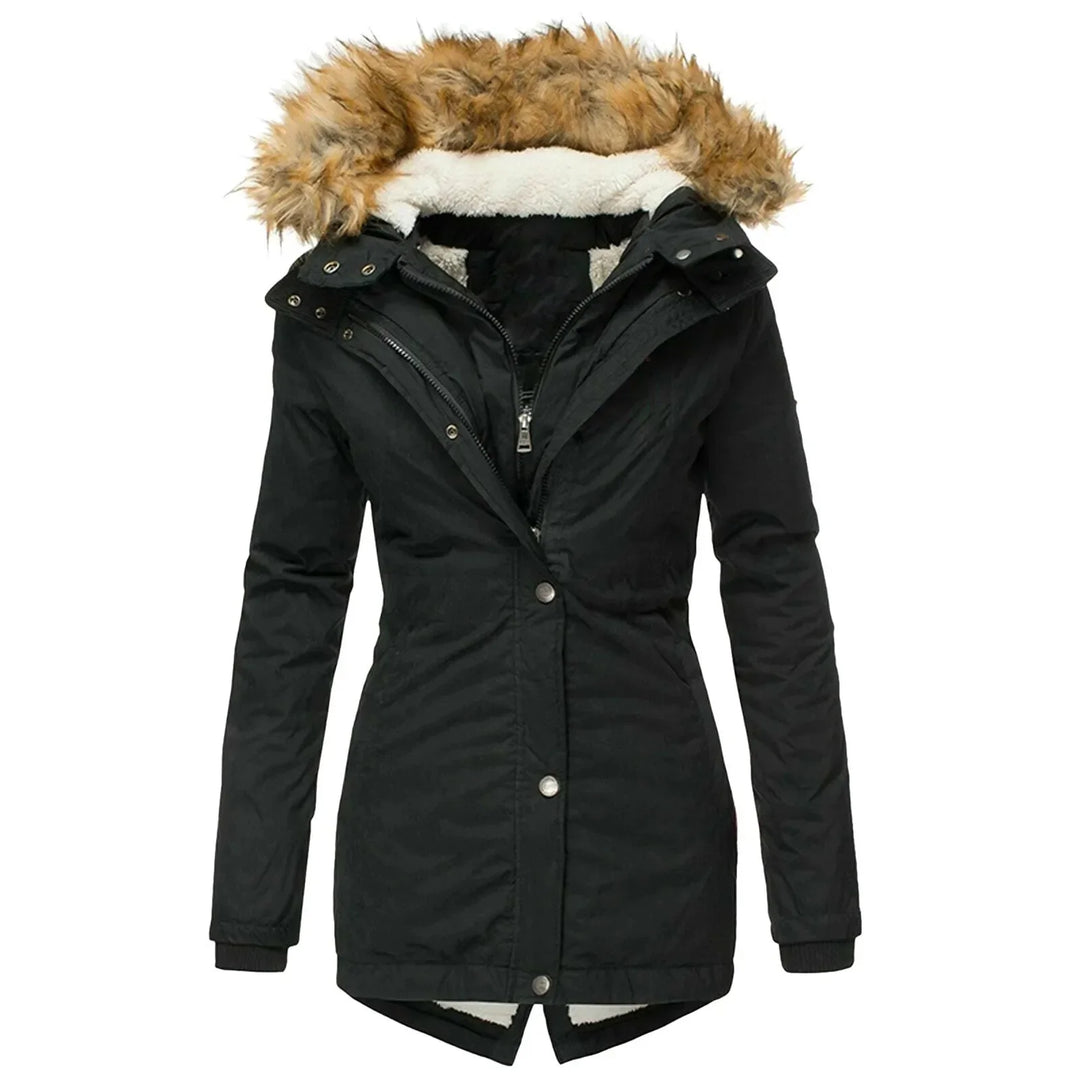 Sabrina | Slim fit winter coat with hood and collar
