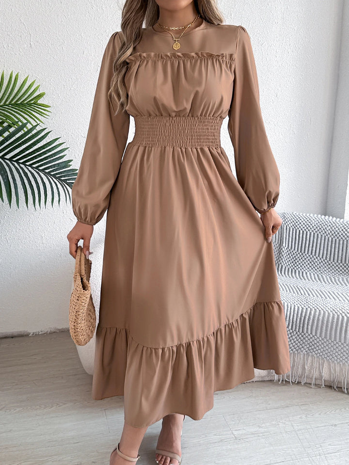 Teresa | Ruffled Longsleeve Midi Dress