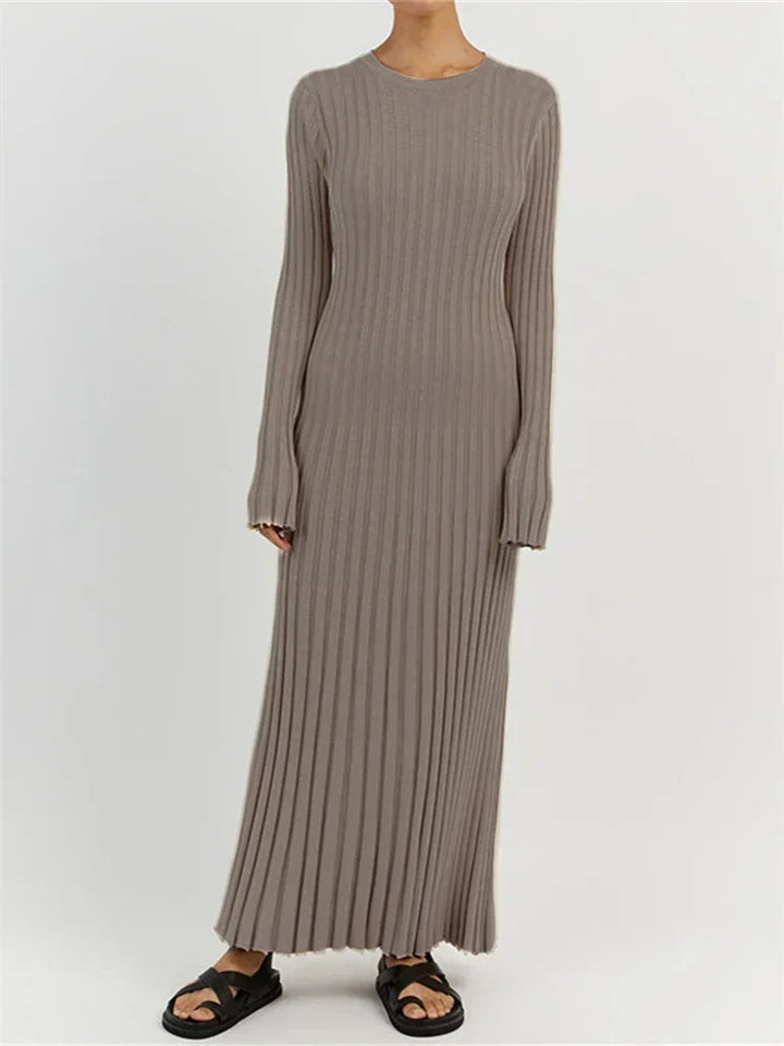 Caroline | Ribbed Maxi Dress