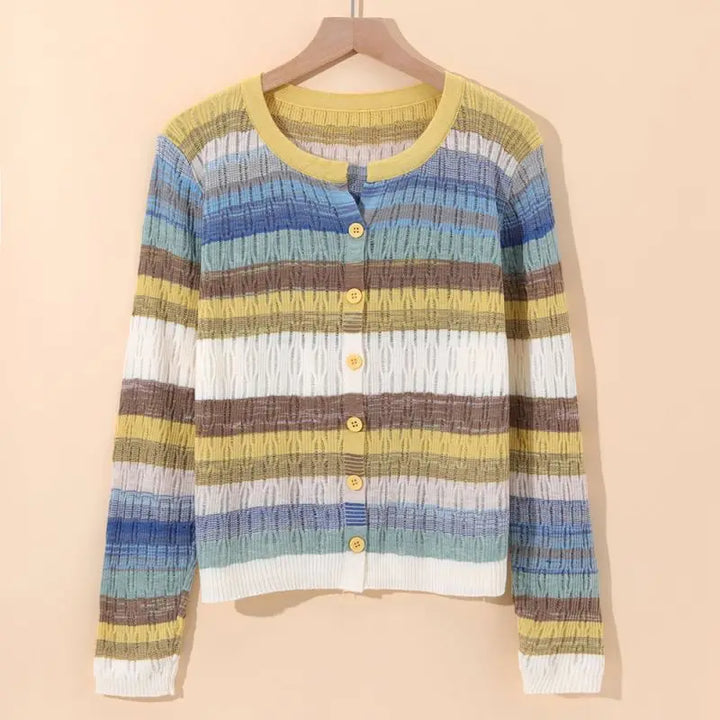 Myrna | Striped Retro Cardigan
