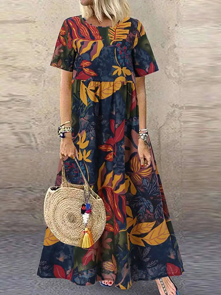 Suzie | Elegant maxi dress with playful print