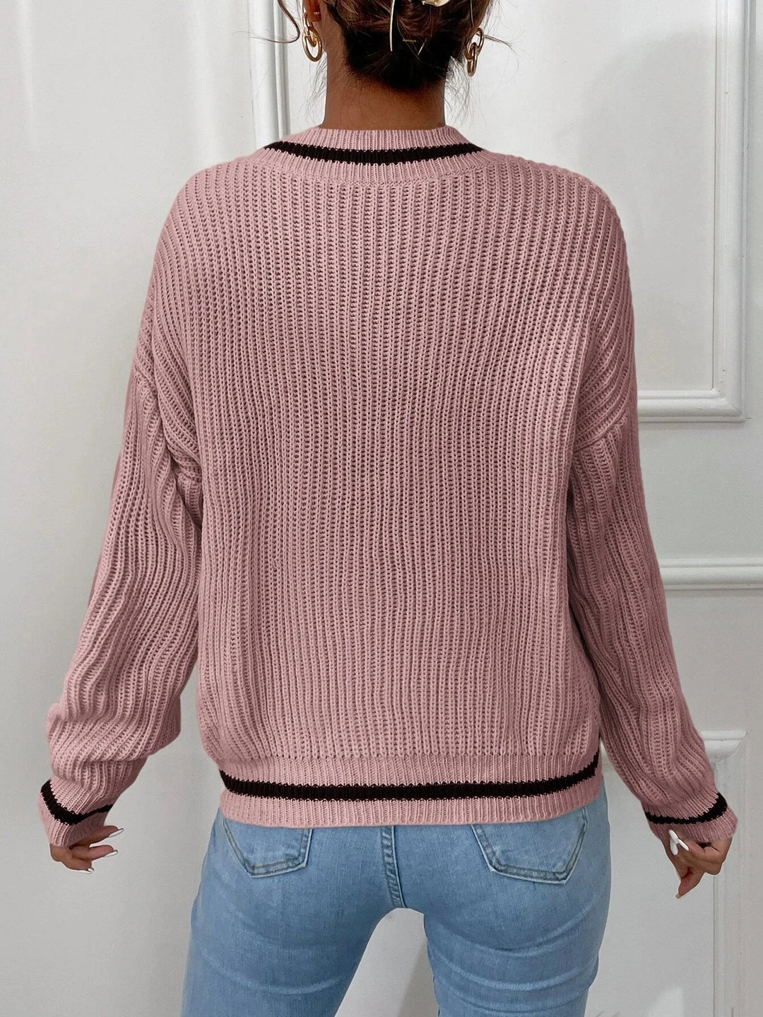 Marina | Striped Waffle Knit Jumper