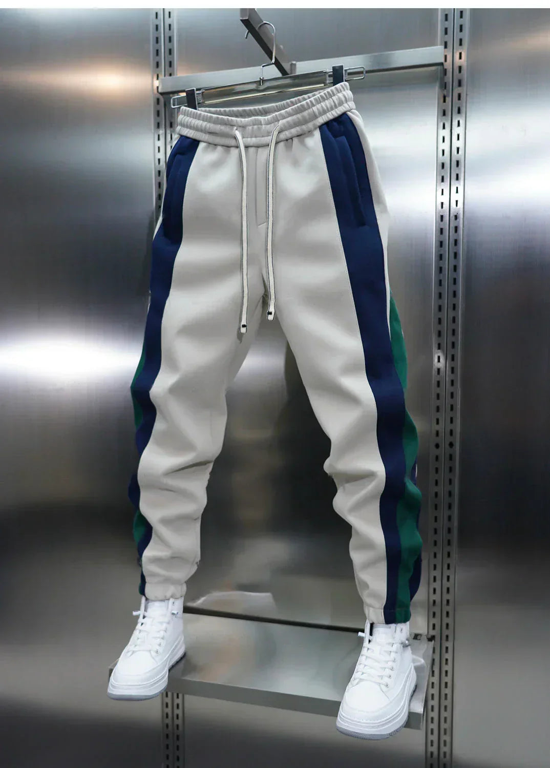 Miguel | Trendy contrast stripe trousers