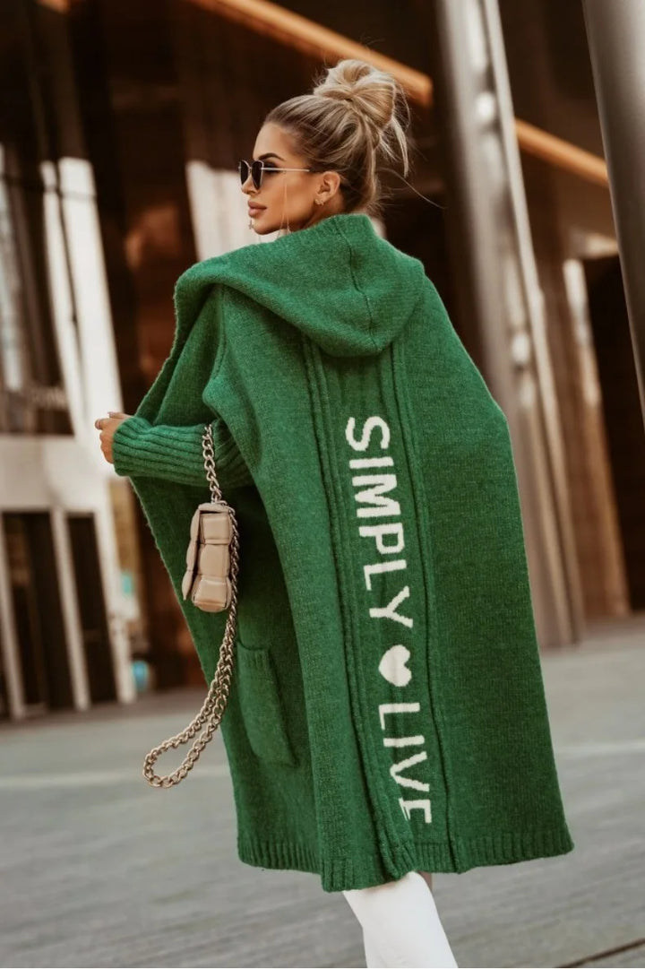 Leah | Premium knitted cardigan with hood