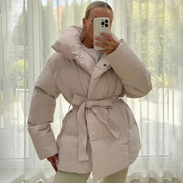 Theresa | Winter Parka with Thick Stand-Up Collar