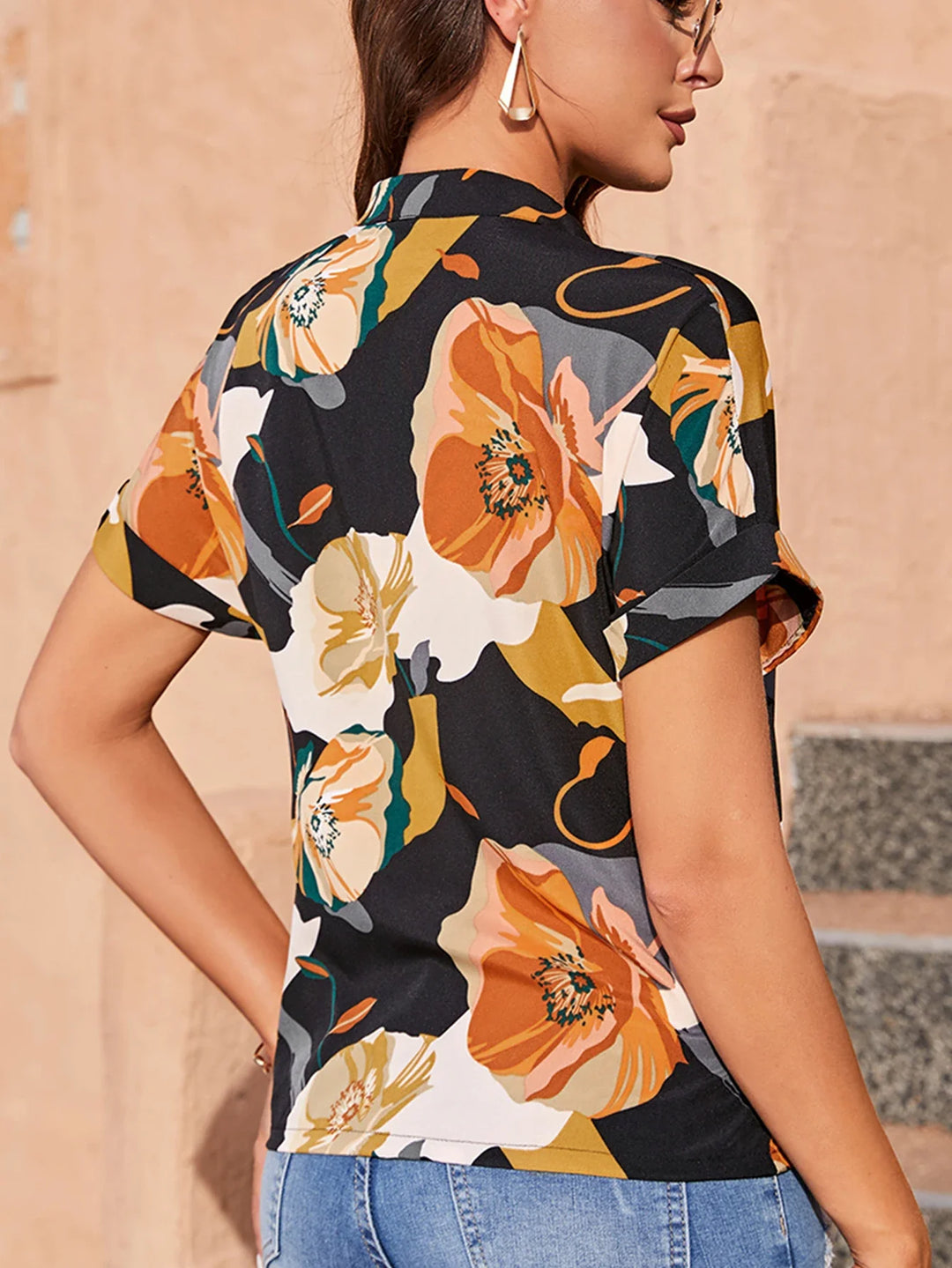 Sheila | Colourful Floral Print Blouse