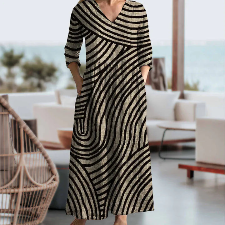 Kyla | Vintage Striped Maxi Dress
