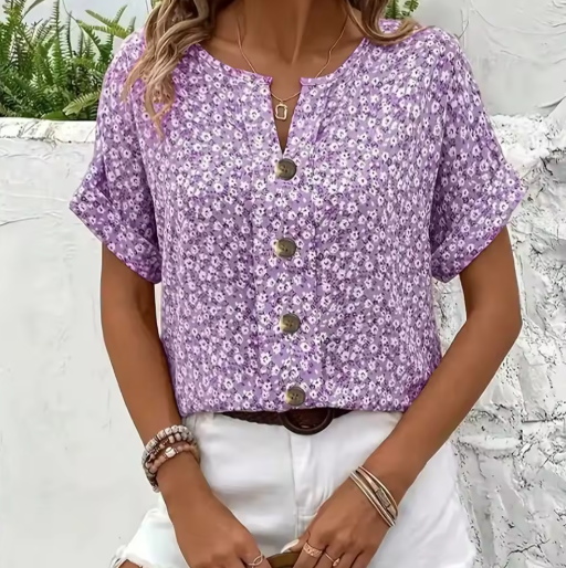 Verna | Chic blouse with floral print
