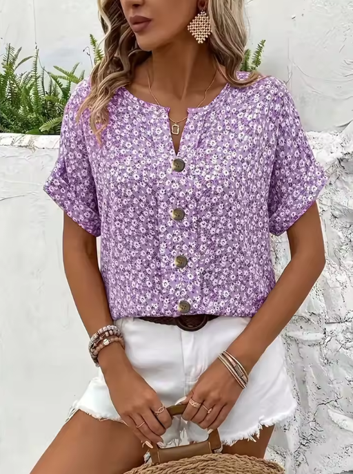 Verna | Chic blouse with floral print