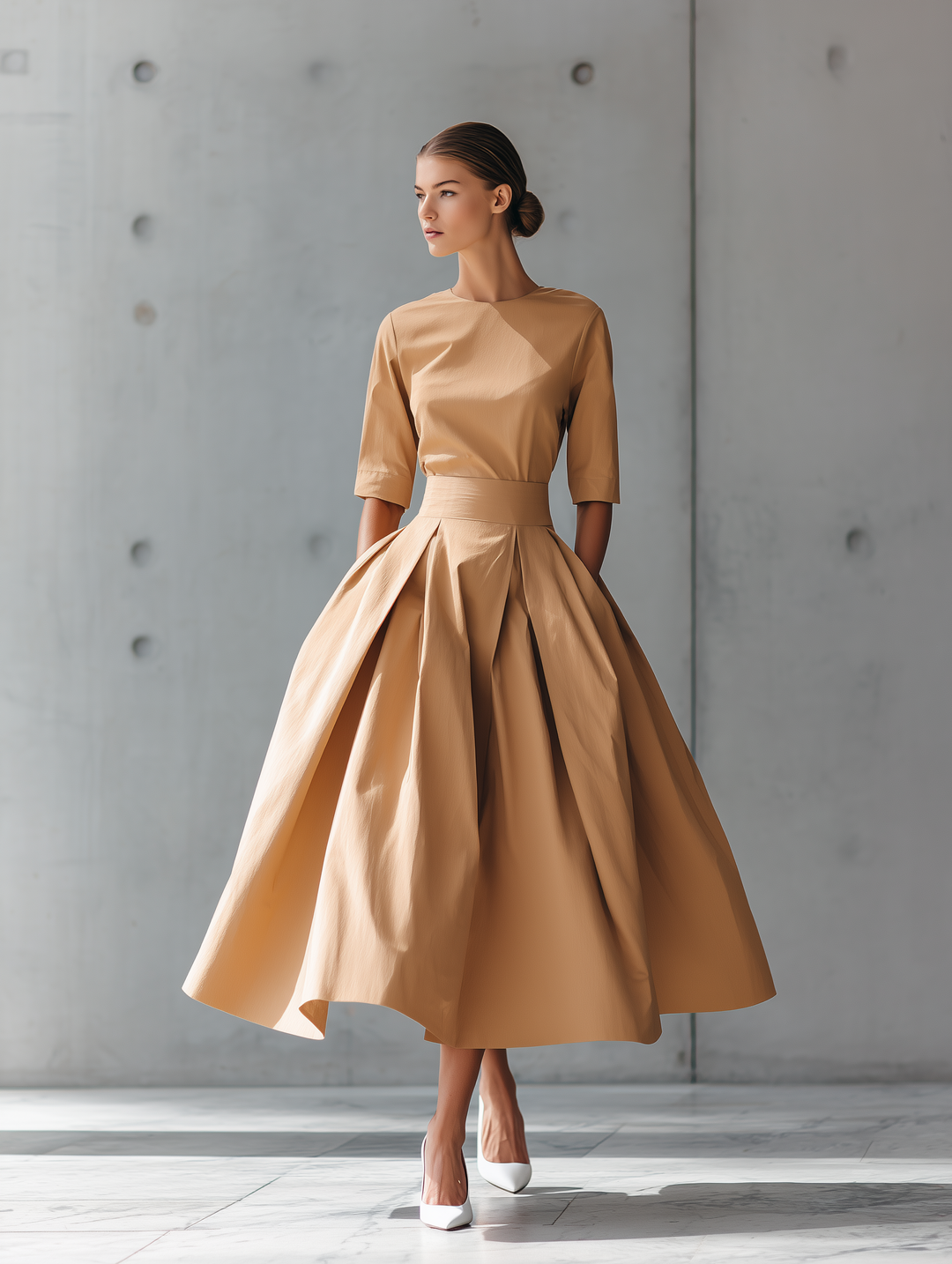 Maxine | Luxurious Pleated Maxi Dress