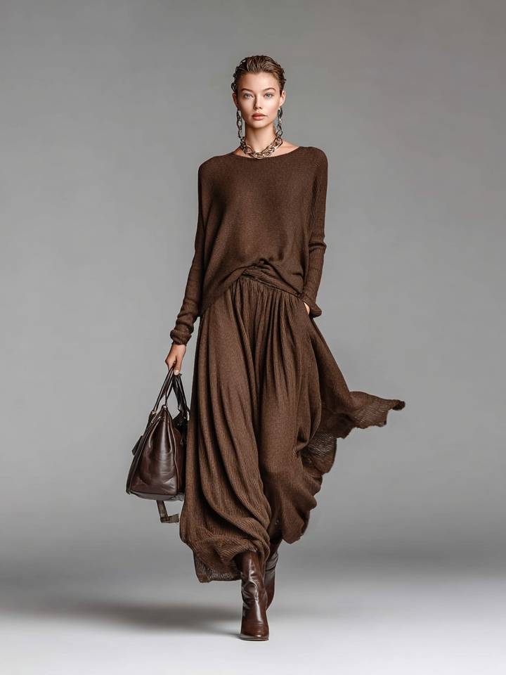 Ella | Knitted Sweater and Skirt Set