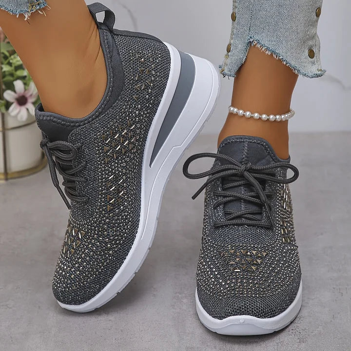 Giselle – Orthopaedic Sneakers with Sparkling Rhinestones