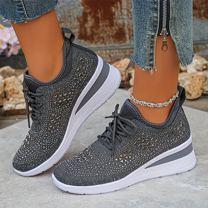 Giselle – Orthopaedic Sneakers with Sparkling Rhinestones