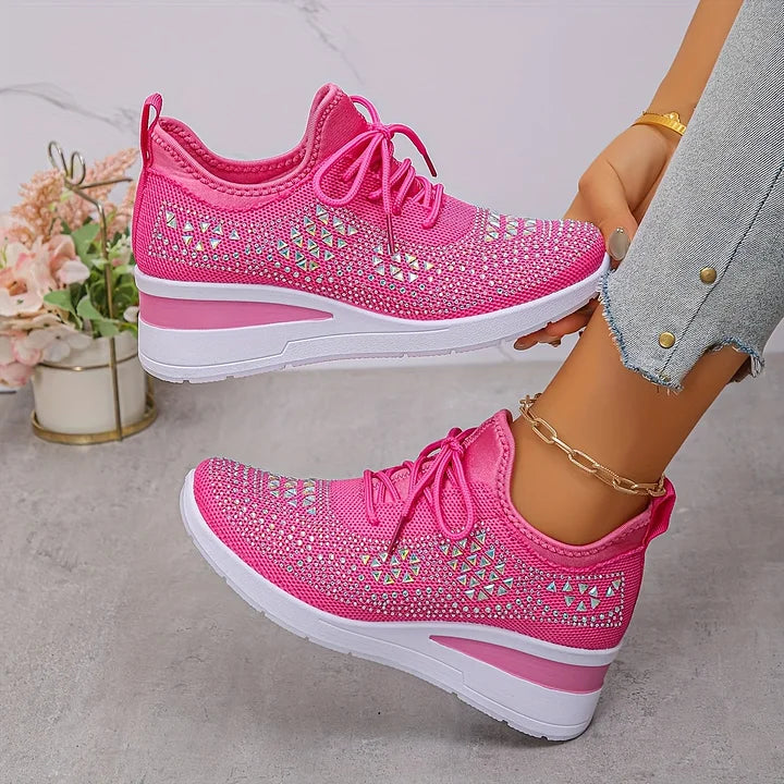 Giselle – Orthopaedic Sneakers with Sparkling Rhinestones