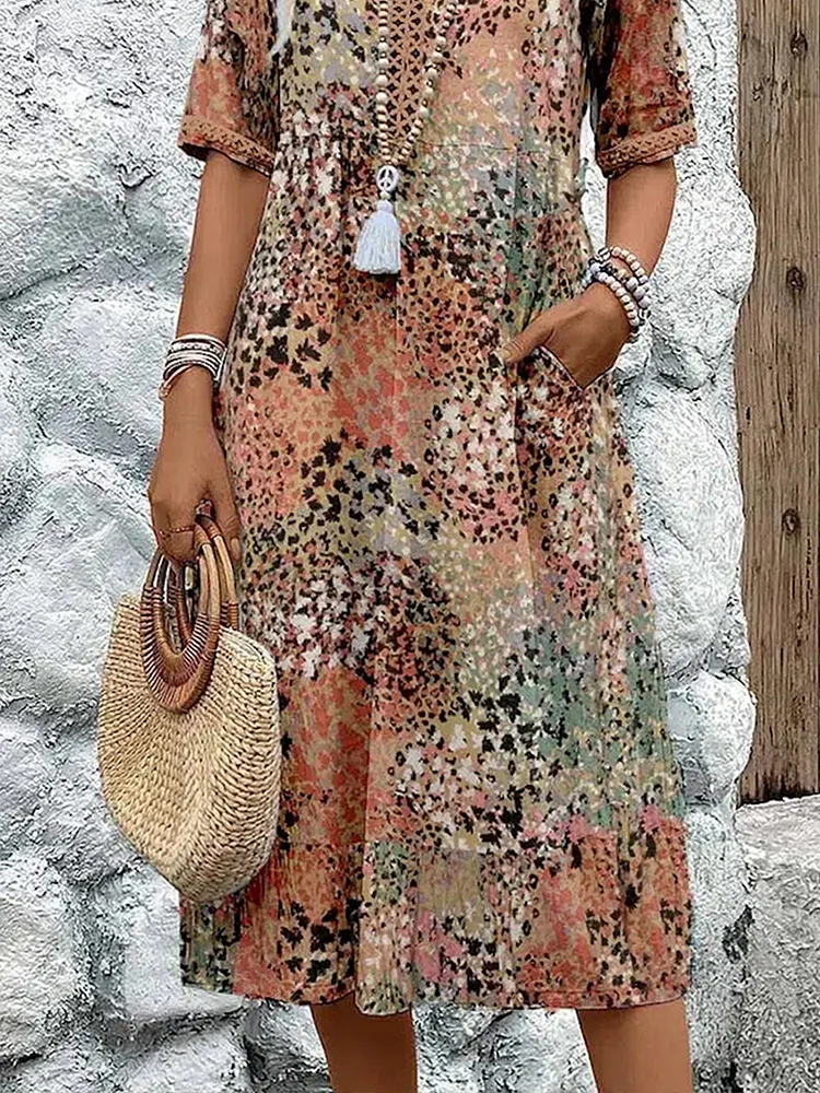 Helen | Elegant Maxi Dress with Print