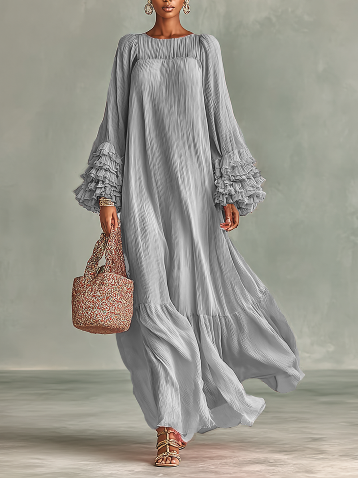 Ramia | Longsleeve Ruffled Maxi Dress