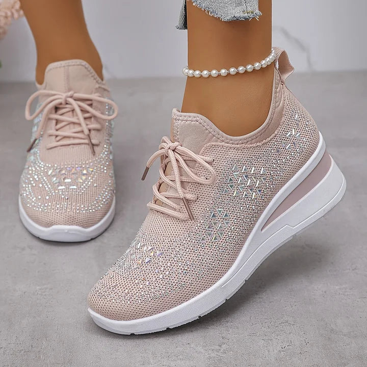 Giselle – Orthopaedic Sneakers with Sparkling Rhinestones