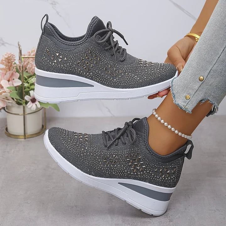 Giselle – Orthopaedic Sneakers with Sparkling Rhinestones