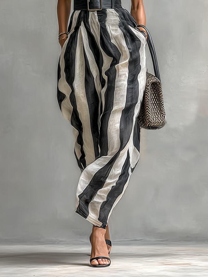 Jane | Striped Short Sleeve Maxi Dress