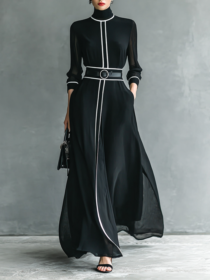 Charlene | Longsleeve Turtleneck Maxi Dress
