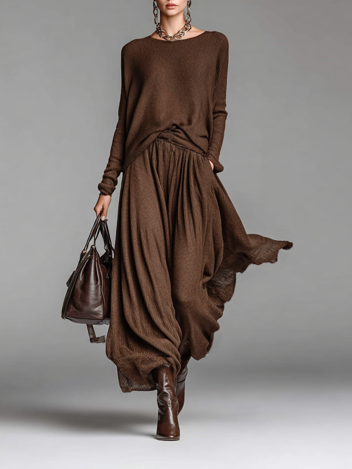 Ella | Knitted Sweater and Skirt Set