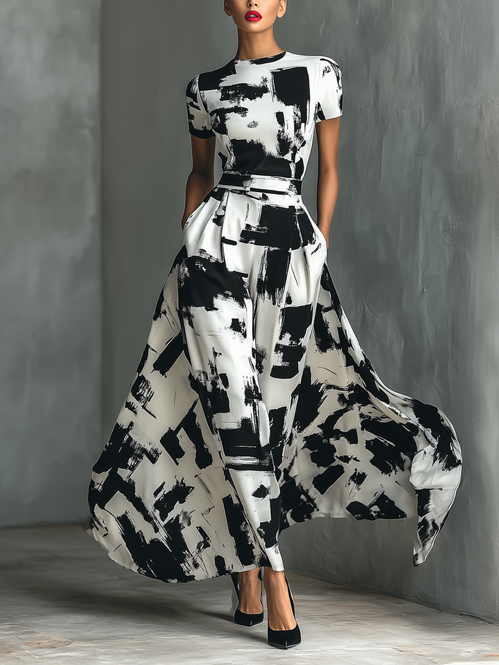 Arianna | Maxi Dress with Abstract Print