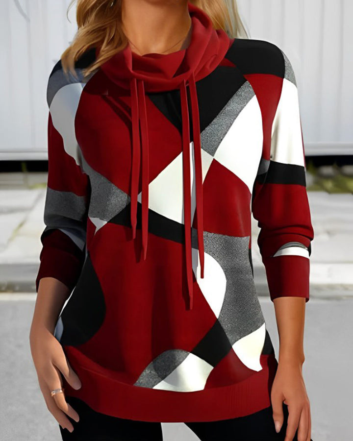 Clara | Jumper with Artistic Print and Hood